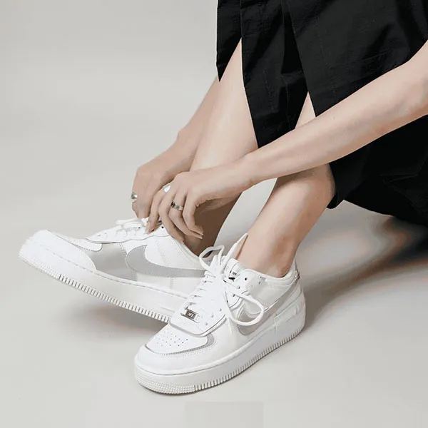 Giày Thể Thao Nike Air Force 1 Shadow White Metallic Silver CI0919-119 Màu Trắng Bạc Size 36 - Giày - Vua Hàng Hiệu