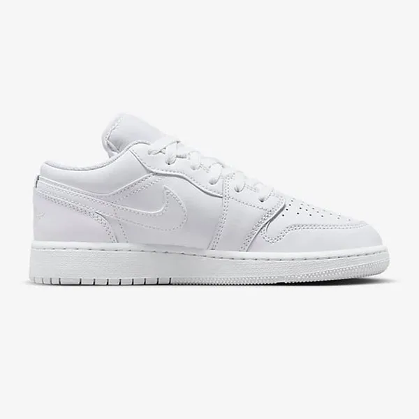 Giày Thể Thao Nike Air Jordan 1 Low (GS) Triple White 553560-136 Màu Trắng Size 35.5 - Giày - Vua Hàng Hiệu