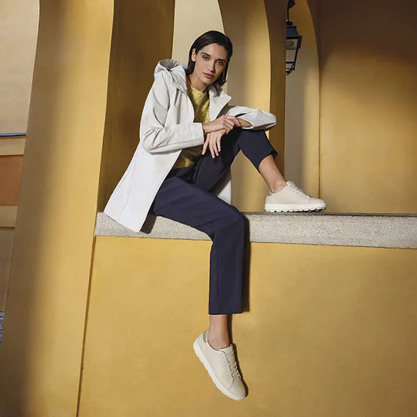 Giày Thể Thao Nữ Geox Spherica Ecub-1 Woman Low Top Sneakers Papyrus/Light Gold Màu Kem/Vàng Size 36 - Giày - Vua Hàng Hiệu