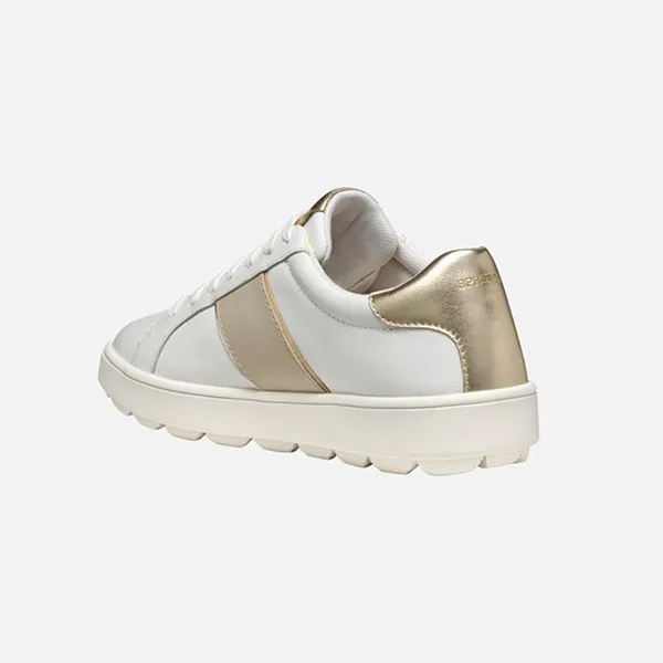 Giày Thể Thao Nữ Geox Spherica Ecub-1 Woman Low Top Sneakers White/Light Taupe Màu Trắng Size 36 - Giày - Vua Hàng Hiệu