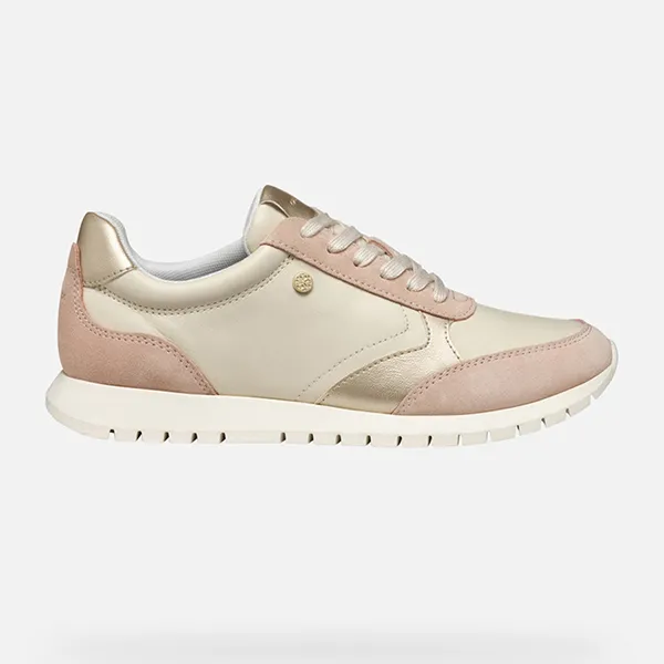 Giày Thể Thao Nữ Geox Sukie 2.0 Woman Low Top Sneakers Pink Màu Hồng Kem Size 38 - Giày - Vua Hàng Hiệu