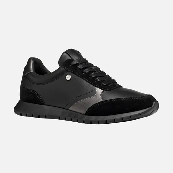Giày Thể Thao Nữ Geox Sukie 2.0 Woman Low Top Sneakers Black Màu Đen Size 37 - Giày - Vua Hàng Hiệu