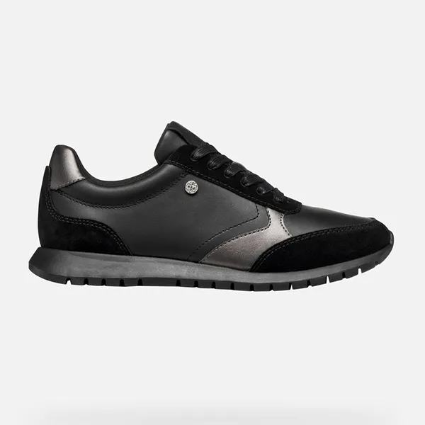 Giày Thể Thao Nữ Geox Sukie 2.0 Woman Low Top Sneakers Black Màu Đen Size 37 - Giày - Vua Hàng Hiệu