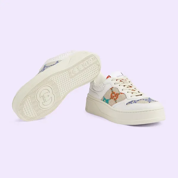 Giày Thể Thao Nữ Gucci GG Sneaker Multicolor Embroidered 670408-AABBW-9068 Màu Trắng Size 36