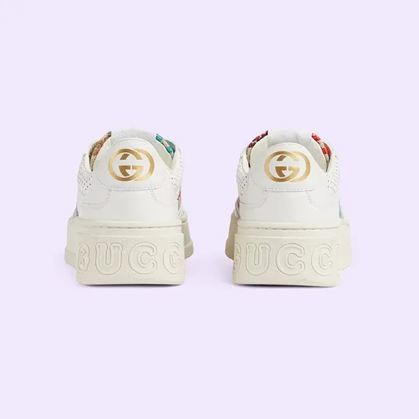 Giày Thể Thao Nữ Gucci GG Sneaker Multicolor Embroidered 670408-AABBW-9068 Màu Trắng Size 36