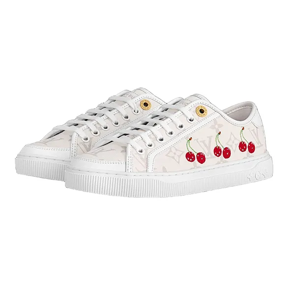 Giày Thể Thao Nữ Louis Vuitton LV x TM Lagoon Sneaker 1AHKYO Màu Trắng Size 34.5