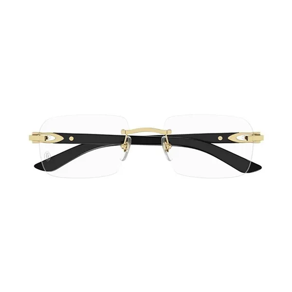 Gọng Kính Nam Cartier CT0453O 001 Màu Vàng/Đen - Kính mắt - Vua Hàng Hiệu