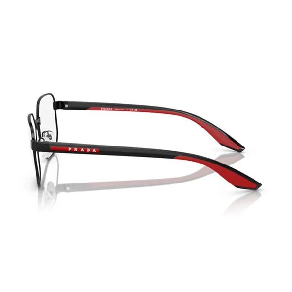 Gọng Kính Unisex Prada Glasses 0PS50QV 1AB1O157 Màu Đen Phối Đỏ - Kính mắt - Vua Hàng Hiệu