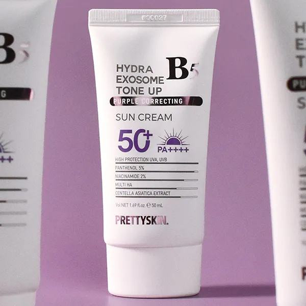 Kem Chống Nắng Pretty Skin Hydra B5 Exosome Tone-Up Purple Correcting Sun Cream SPF50+/PA++++ 50ml - Kem chống nắng - Vua Hàng Hiệu