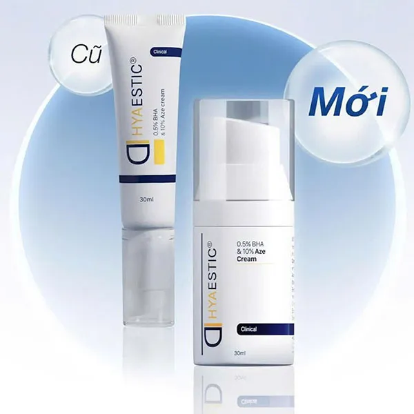 Kem Hỗ Trợ Giảm Mụn Và Ngừa Thâm Hyaestic 0,5% BHA & 10% Aze Cream 30ml - Mỹ phẩm - Vua Hàng Hiệu