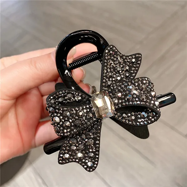Kẹp Tóc Nữ Meri Glitter Knot HC146 Màu Đen