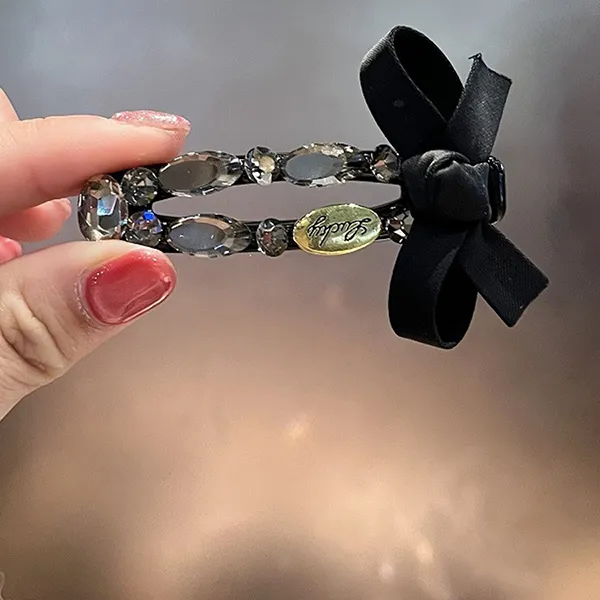 Kẹp Tóc Nữ Meri Glitter Knot HC151 Màu Đen - Phụ kiện - Vua Hàng Hiệu