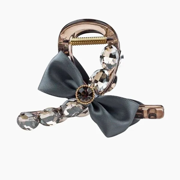 Kẹp Tóc Nữ Meri Whisper Bow HC141-X Màu Xám