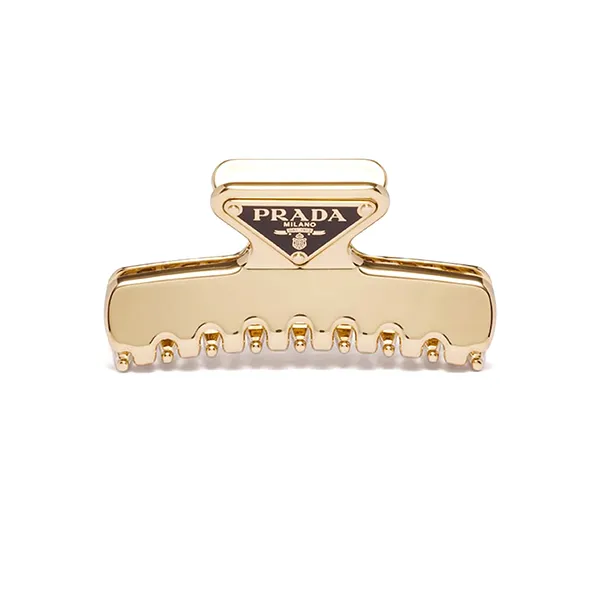 Kẹp Tóc Prada Triangle Logo Hair Clip In Metal Màu Vàng Gold - Phụ kiện - Vua Hàng Hiệu