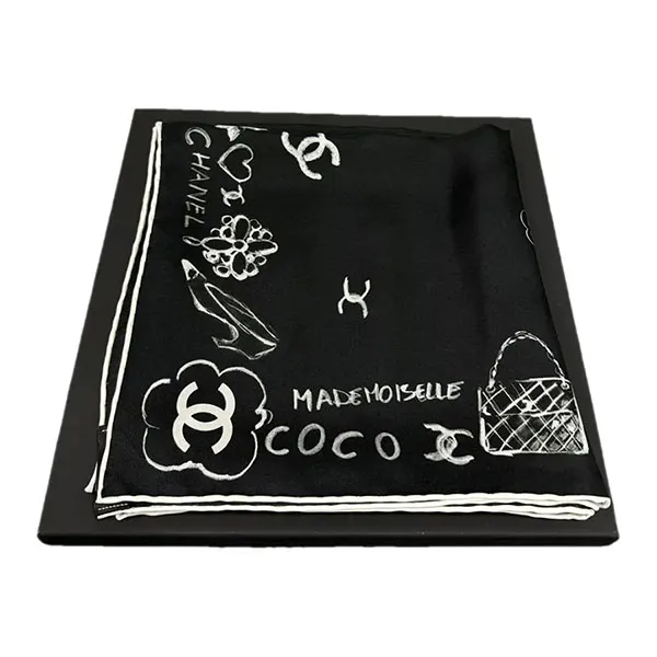 Khăn Chanel Silk Neckerchief Màu Đen