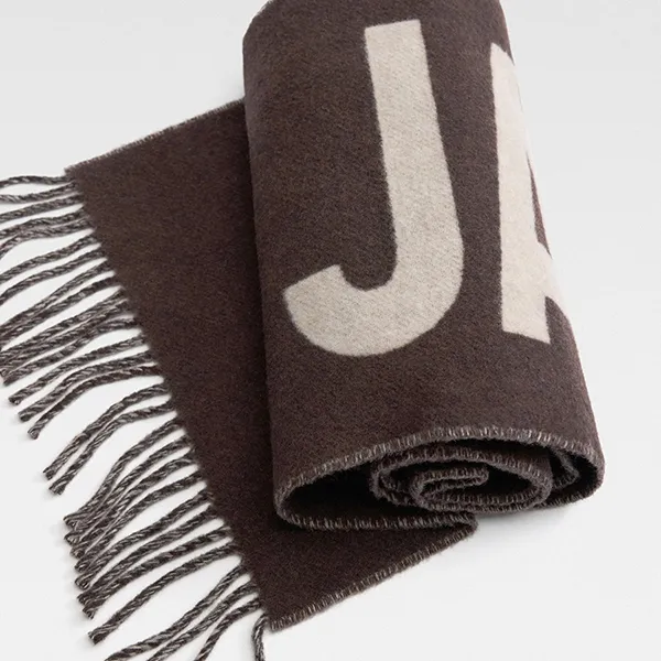 Khăn Quàng Cổ Unisex Jacquemus Scarf 03 Màu Nâu Đen