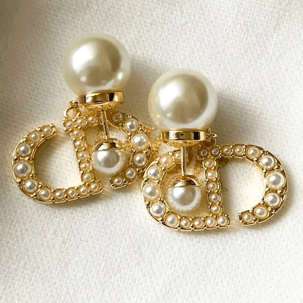 Khuyên Tai Nữ Dior Earrings E1654TRIRS D301 Màu Vàng Gold - Trang sức - Vua Hàng Hiệu