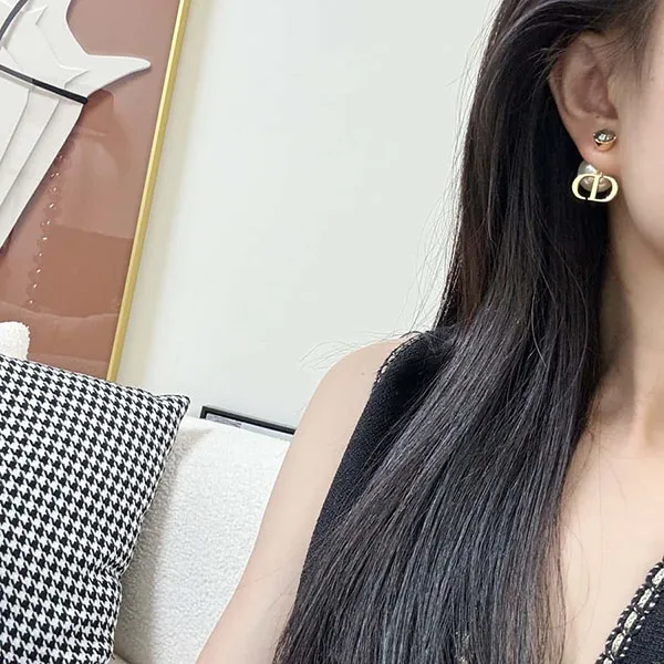 Khuyên Tai Nữ Dior Tribal Earrings Màu Vàng - Trang sức - Vua Hàng Hiệu