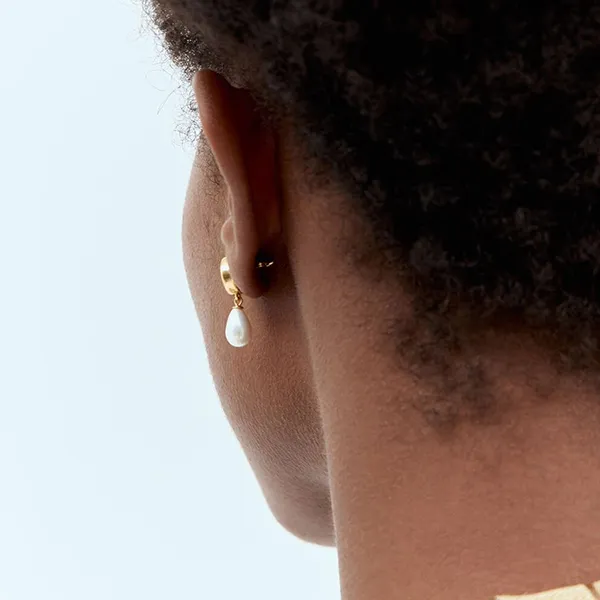 Khuyên Tai Nữ Gucci Blondie Crystal Pearl Earrings 797593 I9875 8623 Màu Vàng Gold - Trang sức - Vua Hàng Hiệu
