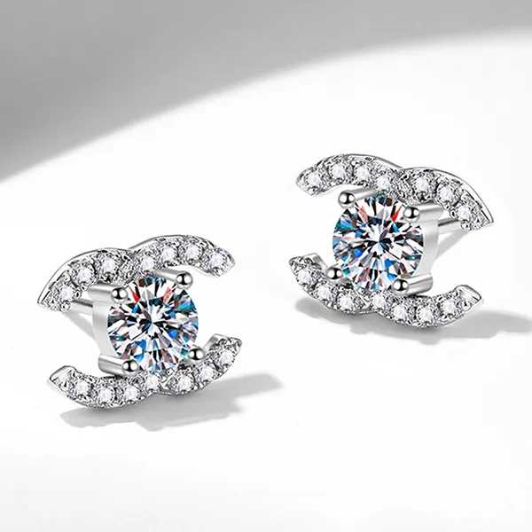 Khuyên Tai Nữ Kya Jewel Kim Cương Moissanite Prestige ME3 Màu Bạc