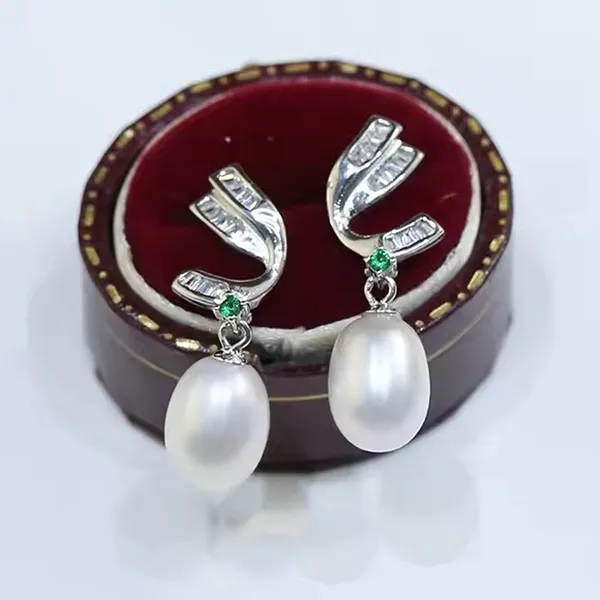 Khuyên Tai Nữ Kya Jewel Modern Twist Pearl JSE11 Màu Bạc