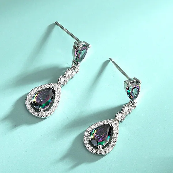 Khuyên Tai Nữ Kya Jewel Mystic Night SE139 Màu Bạc/Đen