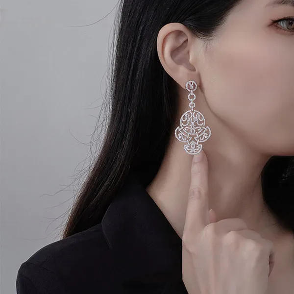 Khuyên Tai Nữ Kya Jewel Opulent Sparkle KE3 Màu Bạc