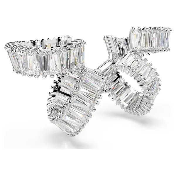 Khuyên Tai Nữ Swarovski Ariana Grande x Swarovski Ear Cuffs Baguette Cut, White, Rhodium Plated 5720872 Màu Trắng