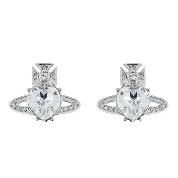 Khuyên Tai Nữ Vivienne Westwood Ariella Earrings - Rhodium Crystal Màu Bạc - Trang sức - Vua Hàng Hiệu