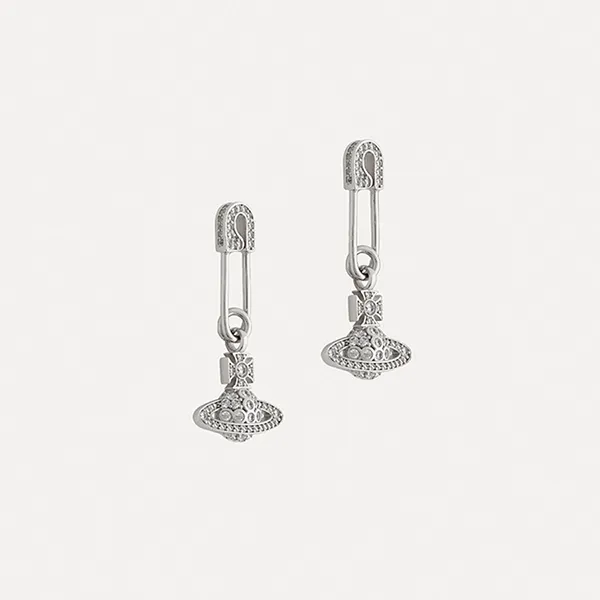 Khuyên Tai Nữ Vivienne Westwood Lucrece Earrings 8050889135920 Màu Bạc - Trang sức - Vua Hàng Hiệu