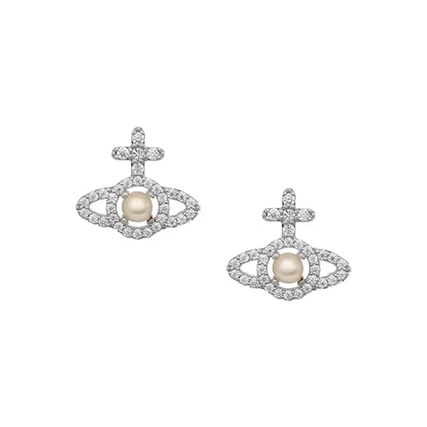 Khuyên Tai Nữ Vivienne Westwood Olympia Pearl Màu Bạc - Trang sức - Vua Hàng Hiệu