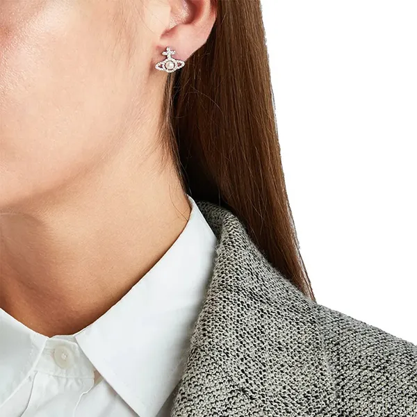 Khuyên Tai Nữ Vivienne Westwood Olympia Pearl Màu Bạc - Trang sức - Vua Hàng Hiệu
