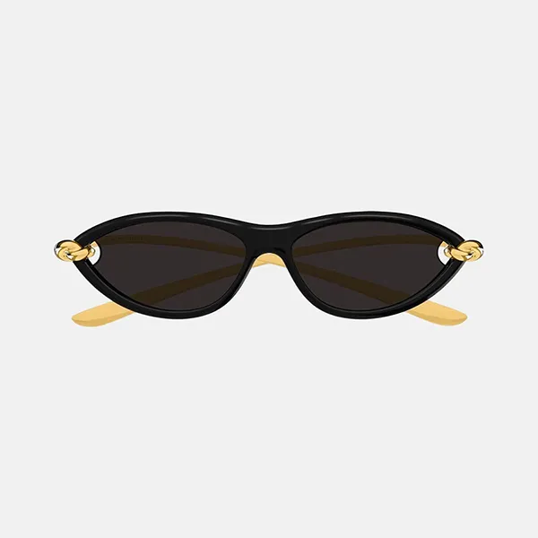 Kính Mát Bottega Veneta BV1390S 001 Sunglasses Màu Đen Vàng - Kính mắt - Vua Hàng Hiệu