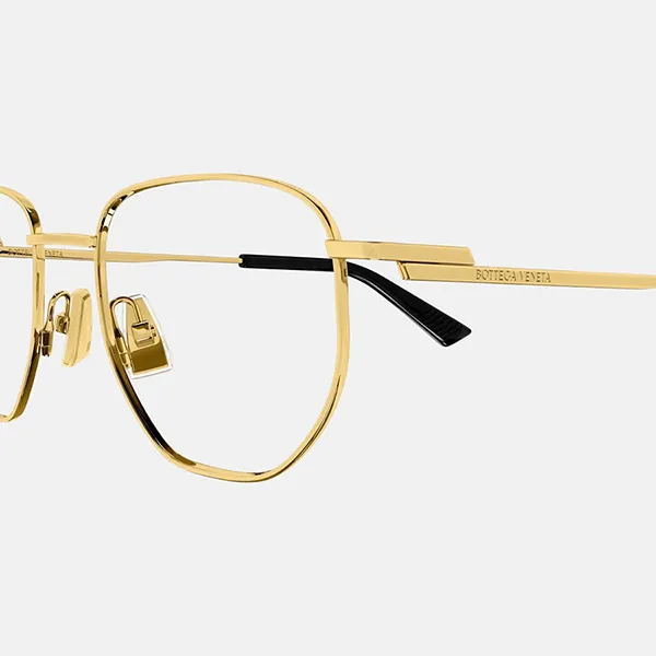 Kính Mắt Cận Bottega Veneta BV1301O 001 Eyeglasses Màu Vàng Gold - Kính mắt - Vua Hàng Hiệu