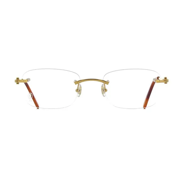 Kính Mắt Cận Cartier Eyeglasses Gold CT0050O 001 Màu Vàng Gold - Kính mắt - Vua Hàng Hiệu
