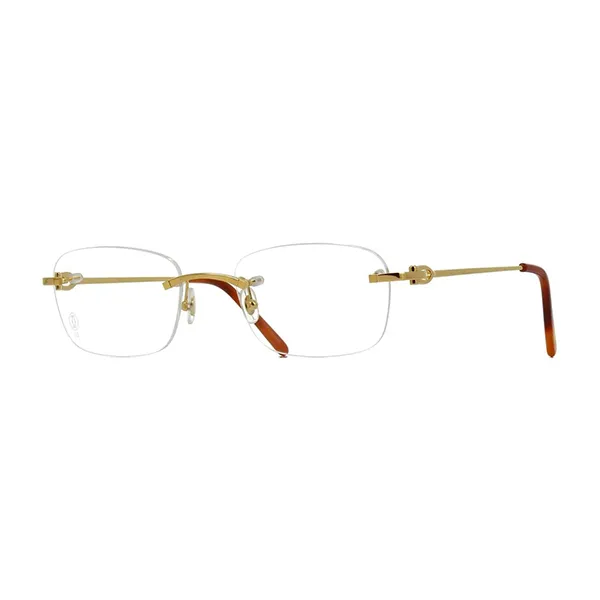 Kính Mắt Cận Cartier Eyeglasses Gold CT0050O 001 Màu Vàng Gold - Kính mắt - Vua Hàng Hiệu