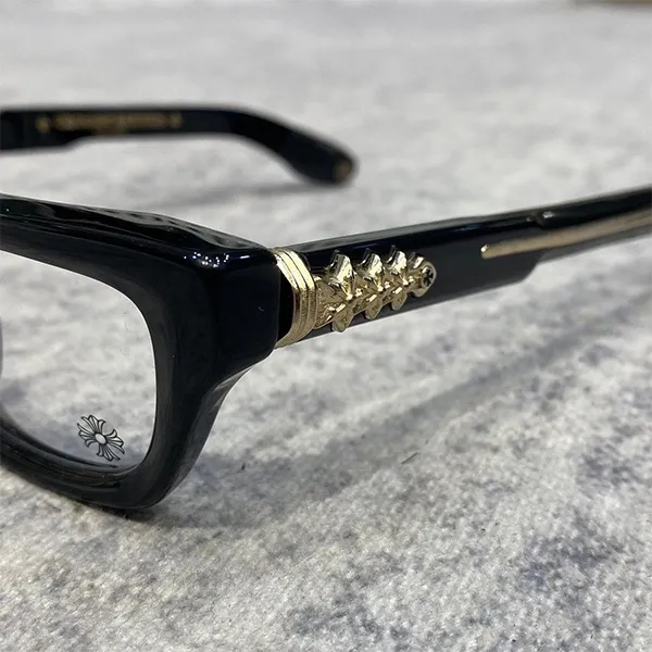 Kính Mắt Cận Chrome Hearts Asstraordinaire A Black 18k Gold Plated Màu Đen - Kính mắt - Vua Hàng Hiệu