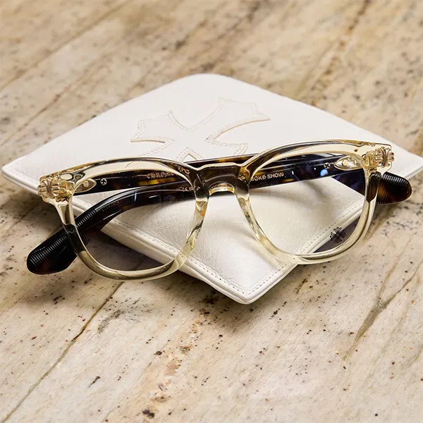 Kính Mắt Cận Chrome Hearts Smoke Show Pale Ale Dark Tortoise Màu Vàng Nâu - Kính mắt - Vua Hàng Hiệu