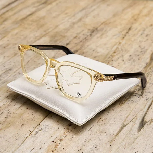 Kính Mắt Cận Chrome Hearts Smoke Show Pale Ale Dark Tortoise Màu Vàng Nâu - Kính mắt - Vua Hàng Hiệu