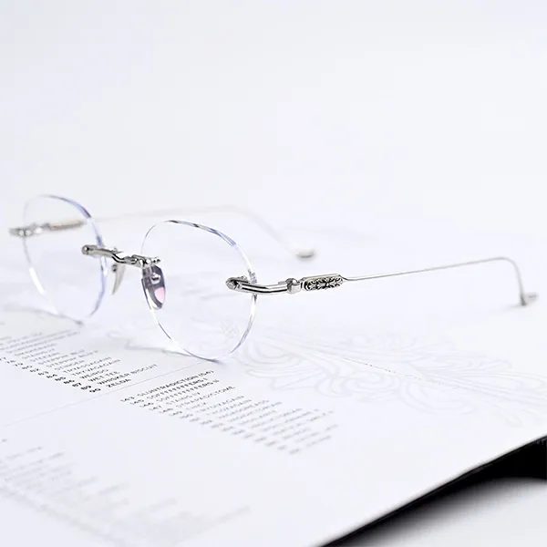 Kính Mắt Cận Chrome Hearts Soffers I Shiny Silver Glasses Màu Bạc - Kính mắt - Vua Hàng Hiệu