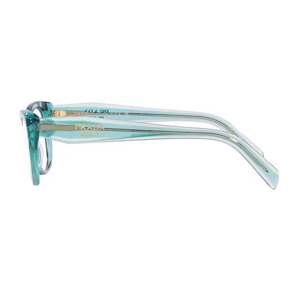 Kính Mắt Cận Nữ Prada PR 19WV - 16J1O1 Crystal Peacock Eyeglasses Màu Xanh Nhạt