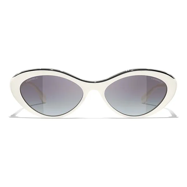 Kính Mát Chanel 0CH5416 1763S6 White Grey Sunglasses Màu Xám Trắng