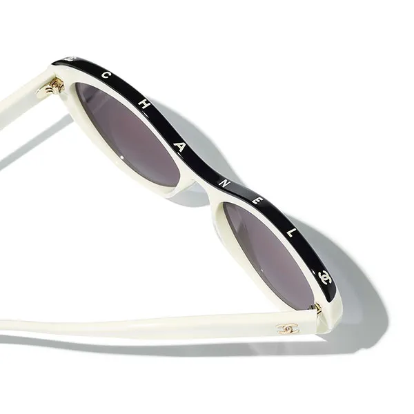 Kính Mát Chanel 0CH5416 1763S6 White Grey Sunglasses Màu Xám Trắng