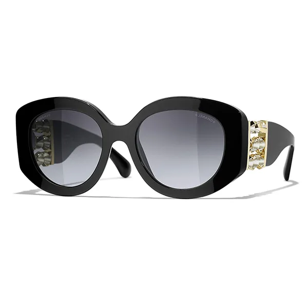 Kính Mát Chanel 0CH5543 C622S6 Sunglasses Màu Đen Xám
