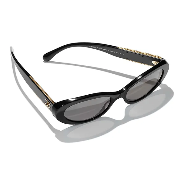 Kính Mát Chanel Oval Sunglasses 5515 C622/48 Màu Đen - Kính mắt - Vua Hàng Hiệu