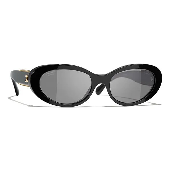 Kính Mát Chanel Oval Sunglasses 5515 C622/48 Màu Đen - Kính mắt - Vua Hàng Hiệu