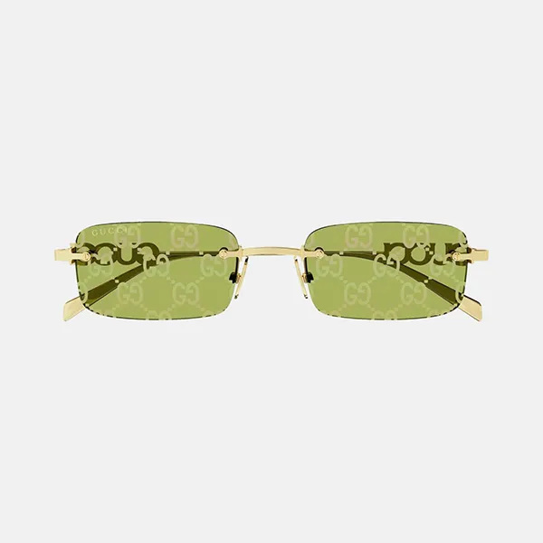 Kính Mát Gucci Rectangular Sunglasses GG1808S 002 Màu Vàng Xanh Lá - Kính mắt - Vua Hàng Hiệu