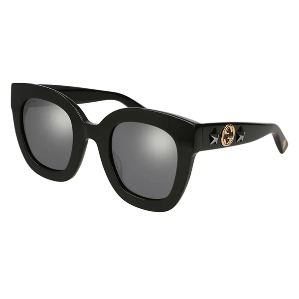 Kính Mát Gucci Sunglasses GG0208S 002 Màu Đen Xám