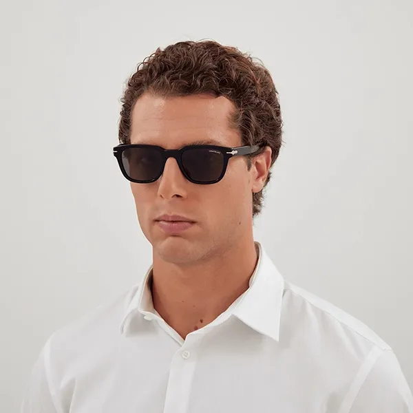 Kính Mát Montblanc Sunglasses MB0302S 001 Màu Xám/Đen - Kính mắt - Vua Hàng Hiệu