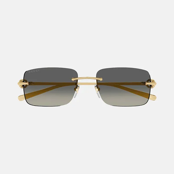 Kính Mát Nam Gucci Rectangular Sunglasses GG1703S 005 Màu Vàng Xám